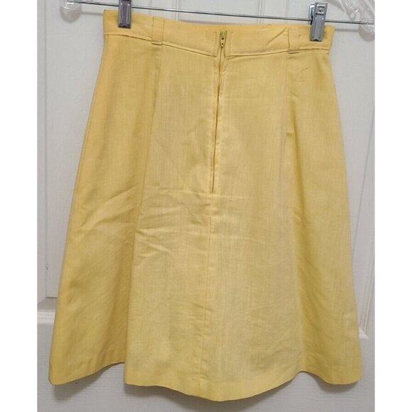 Vtg 70s Jantzen Women's Skort Hidden Shorts Skirt Modest Retro MCM Yellow Sz 10 - Picture 5 of 12